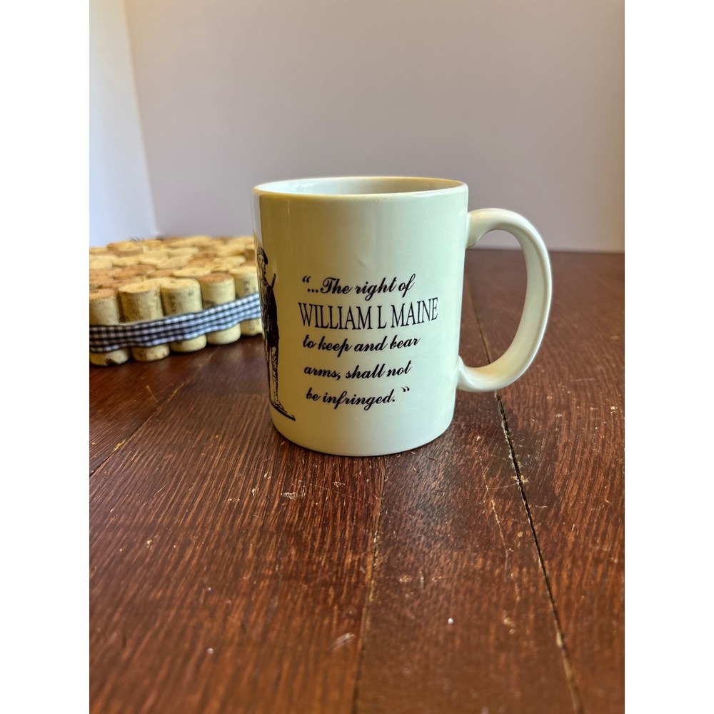 Vintage NRA National Rifle Association William L Maine Ceramic Coffee Mug USA